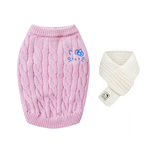 kitty秋冬保暖羊毛毛衣打底套装