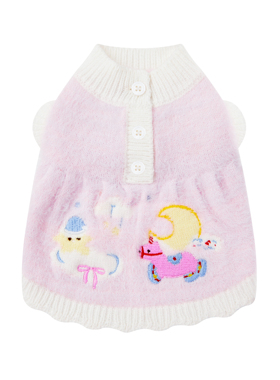 UNLEASHED韩国秋冬可爱宠物毛衣早春保暖家居马尔济斯狗狗衣服