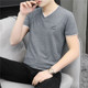 薄款 潮流帅气半袖 高端短袖 夏季 t恤男士 鸡心领半截袖 凉感休闲汗衫