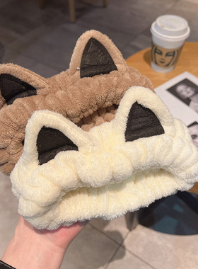猫耳朵头饰洗脸发带女可爱发箍女款发套年敷面膜束发带