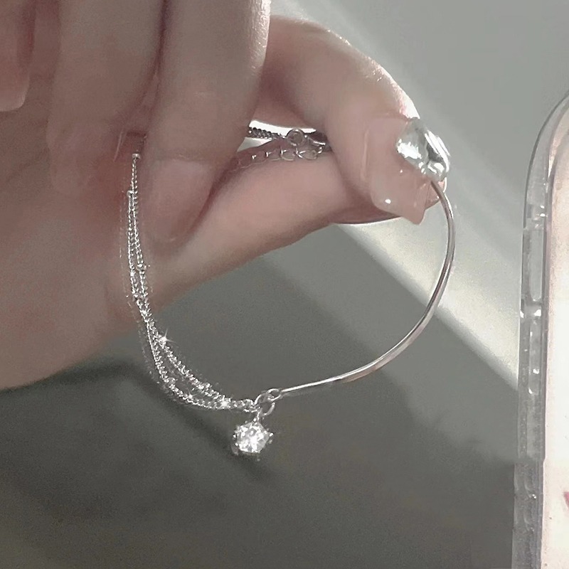 星星手链女生银色女款ins小众手镯生日礼物