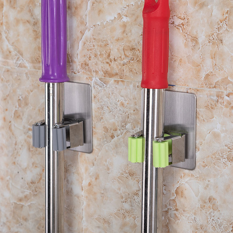Mop clip Broom cassette Storage Artifact TOILET Punch holes Wall hanging Stainless steel Strength Sticking hook Mop Hooksin the Storage consolidation , Family finishing equipment , Hook/Sticky hooks  category - from Buy2taobao.com to provide professional Taobao agent buy service