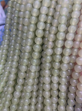 和田玉玉髓散珠水晶手串半成品串珠DIY手工手链饰品配件隔珠圆珠