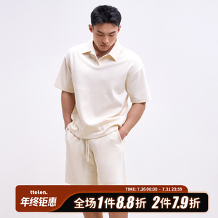 休闲运动POLO衫 2024新款 ttelen.夏季 男士 上衣 宽松翻领男士 T恤短袖