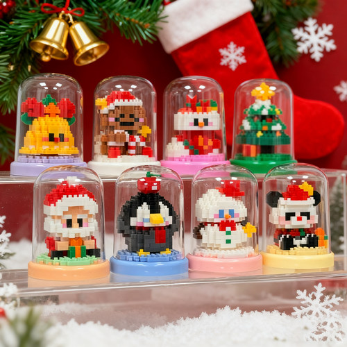 圣诞积木益智拼装玩具圣诞树圣诞老人雪人摆件送女朋友圣诞节礼物