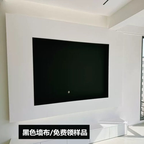 纯素黑色墙布法式复古酒店宾馆茶室客厅卧室背景墙中式故宫红壁布