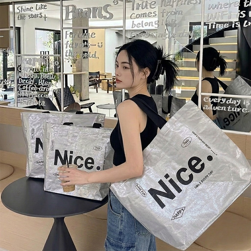 服装店大袋子手提袋大容量购物环保编织袋女装礼品包装收纳袋定制