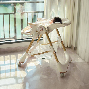 卡曼宝宝餐椅摇椅婴儿餐桌椅家用可折叠儿童吃饭学坐椅座椅二合一