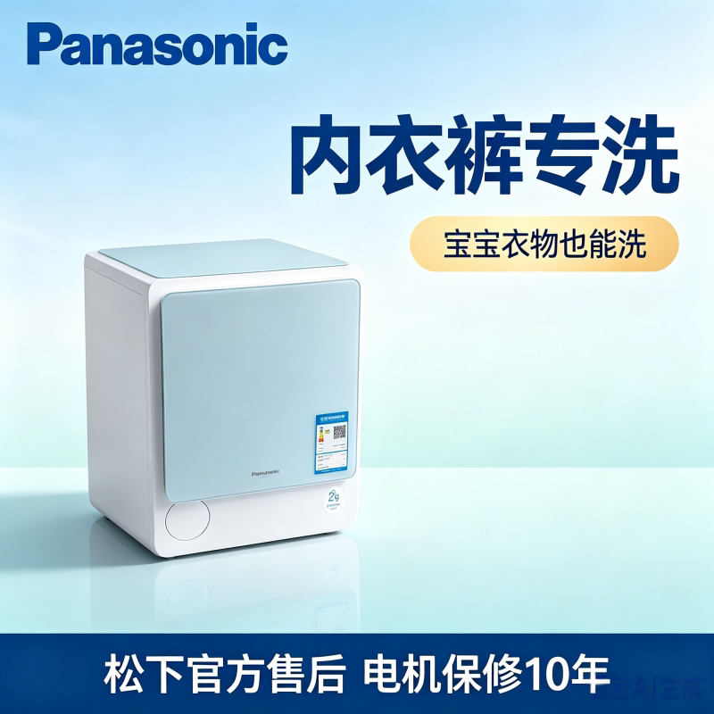 松下2kg迷你内衣除菌洗烘机