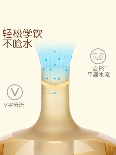 头硅胶嘴以奇琦宝防通用型1岁胀奶嘴婴儿吸管奶瓶上鸭大宝2岁气宝