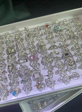 复古锆石水钻铜保色女士戒指