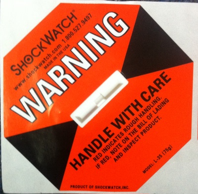 橙色75G物流监控指示SHOCKWATCH
