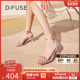 仙女鞋 DFuse迪芙斯夏季 方头花形钻链水晶凉鞋 DF32115315