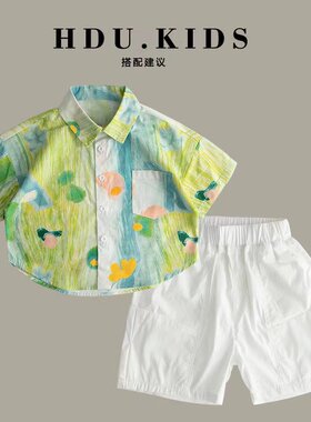 小童男装校园风衬衣痞帅森韩夏季