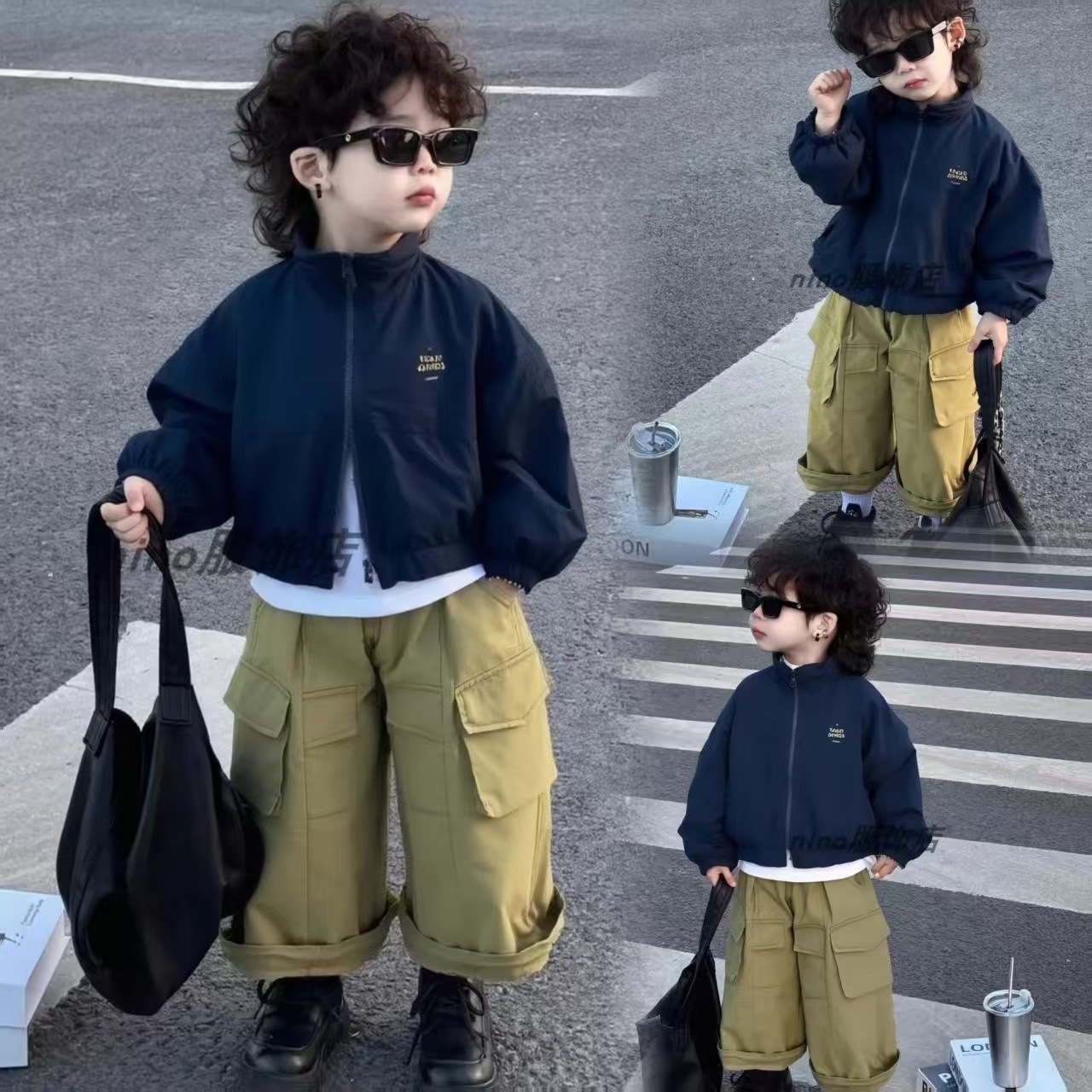 小男孩时尚炸街童装男童秋装搭配一整套外套2025新款今年流行爆款,童装/婴儿装/亲子装,套装,淘宝优惠券,粉丝福利购,淘宝优惠卷