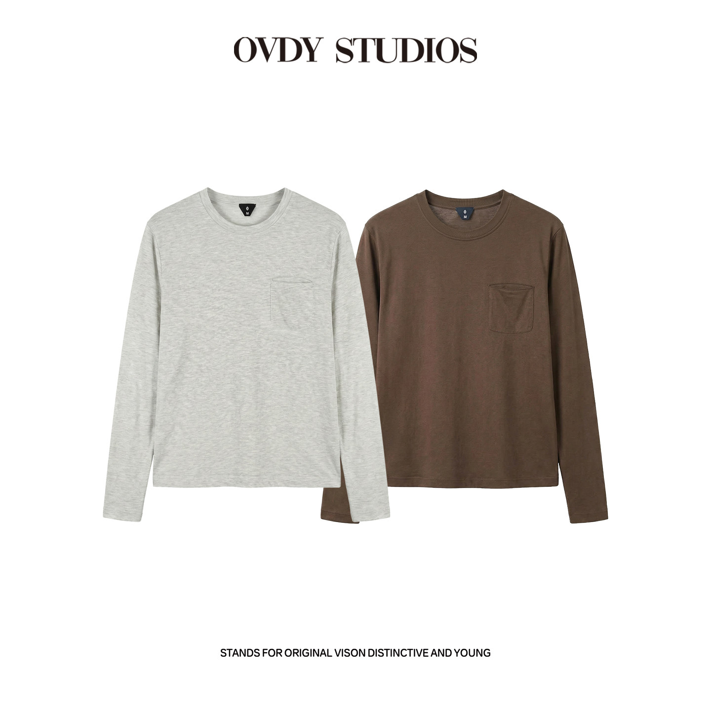OVDY长袖春夏男女打底衫轻奢风图片