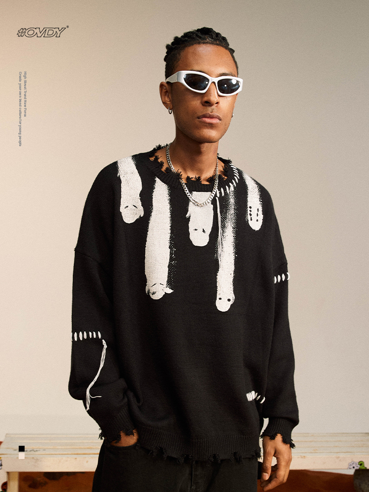 OVDY原创幽灵高街毛衣冬季中性风
