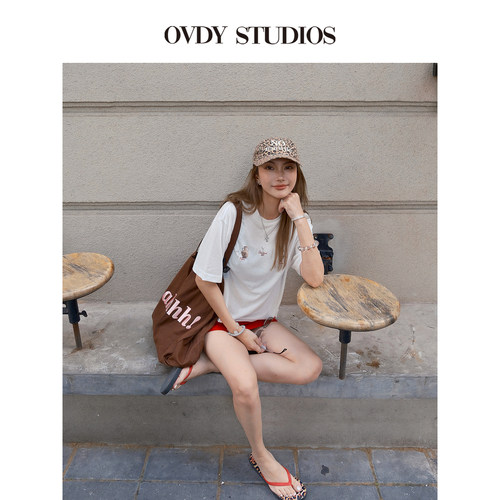 OVDY短袖夏季银行莱赛尔天丝上衣