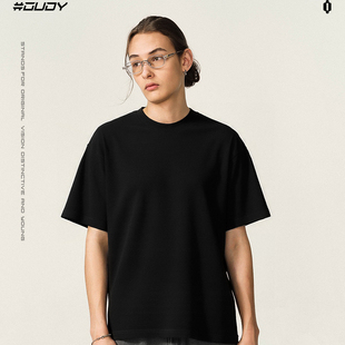 夏季 OVDY官方美式 型黑色半袖 T恤男女boxy版 潮 宽松cleafit凉感短袖