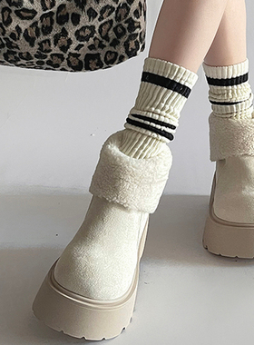 增高7CMFCS厚底雪地靴女加厚东北雪地棉K366943  boss姐