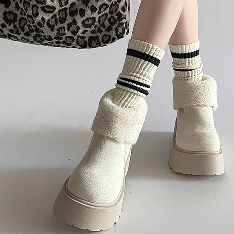 增高7CMFCS厚底雪地靴女加厚东北雪地棉K366943  boss姐