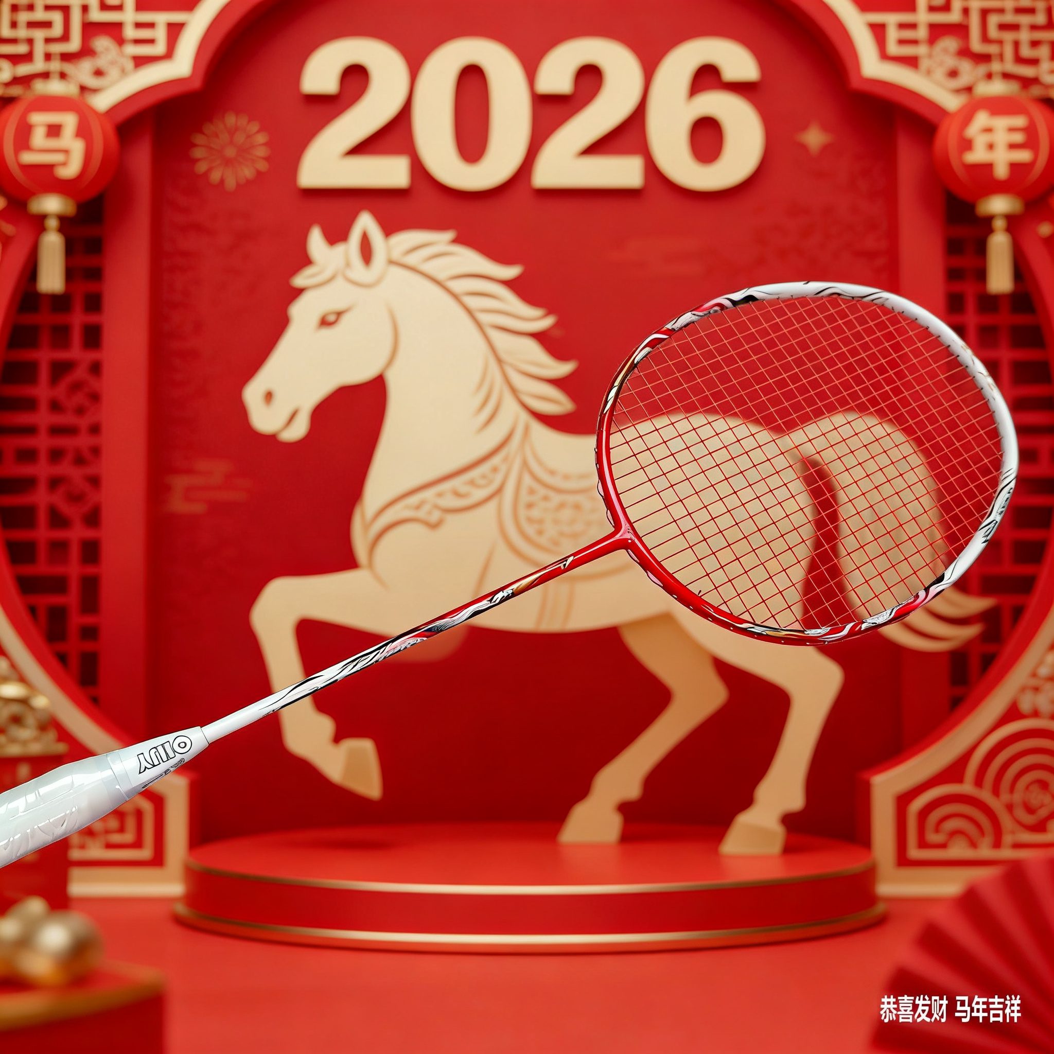 2026马年全碳素成人学生羽毛球拍
