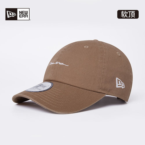NewEra纽亦华手写LOGO弯檐帽子