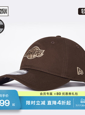 New Era纽亦华NBA刺绣湖人队复古遮阳弯檐棒球帽男女鸭舌NE920