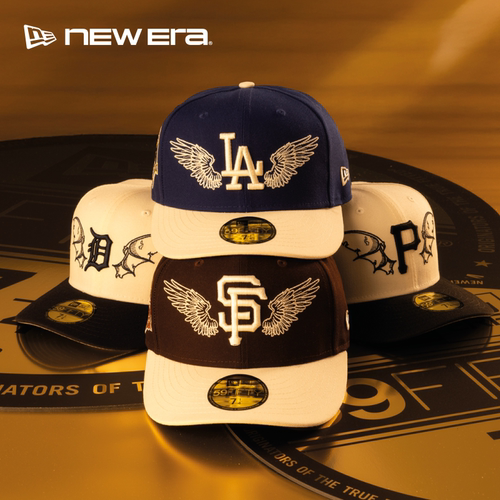 NEW ERA纽亦华26新品59FIFTY DAY MLB涂鸦刺绣微弯檐棒球帽NE5950