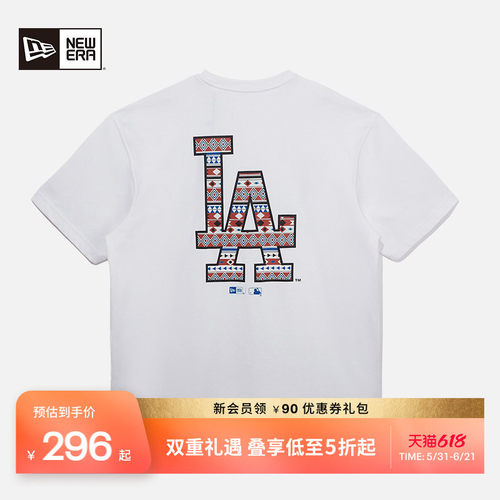 NewEra纽亦华图腾印花情侣短t