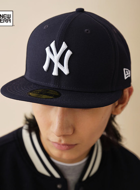 New Era纽亦华秋季MLB棒球帽全封NY硬顶遮阳平檐帽子街头美式5950