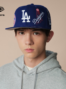 New Era纽亦华2025秋季新款MLB刺绣LOGO棒球帽LA平檐全封街头5950