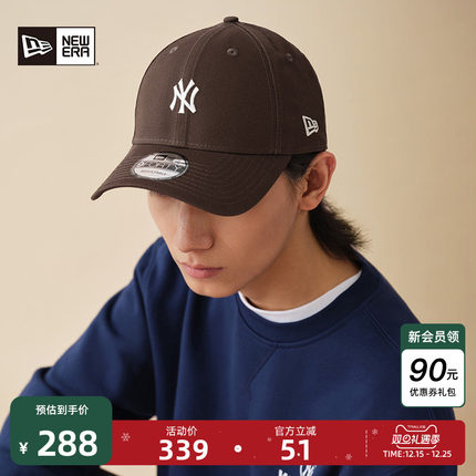 New Era纽亦华秋季重磅MLB棒球帽复古NY刺绣硬顶弯檐帽940太阳帽