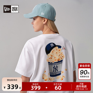 Era纽亦华秋季 LA男女美式 新款 T恤情侣NY 休闲潮流 MLB印花短袖 New