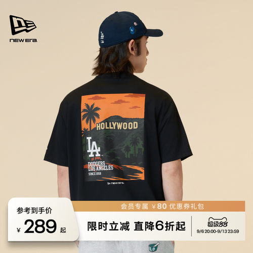 NEW ERA纽亦华2026春季新款MLB短袖T恤好莱坞街景印花上衣潮流