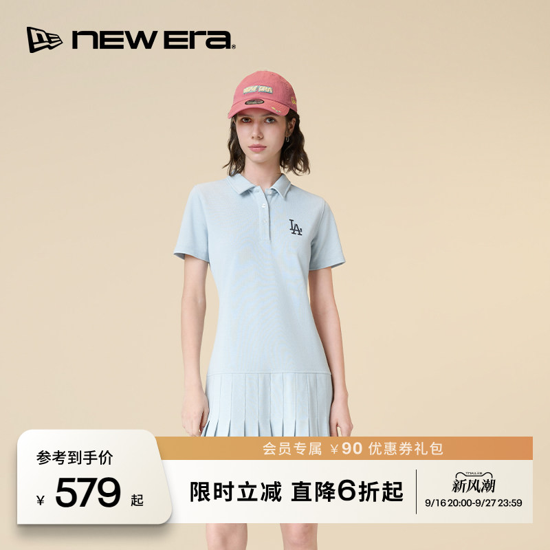 NEW ERA纽亦华26新品MLB运动休闲学院风百褶连衣裙男女同款NE