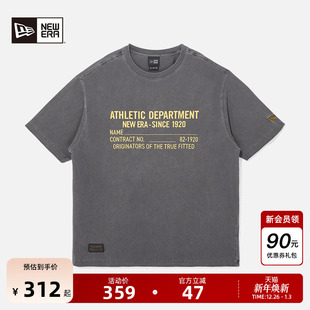 纯棉字母短袖 新款 T恤男女情侣水洗做旧复古 Era纽亦华2025秋季 New