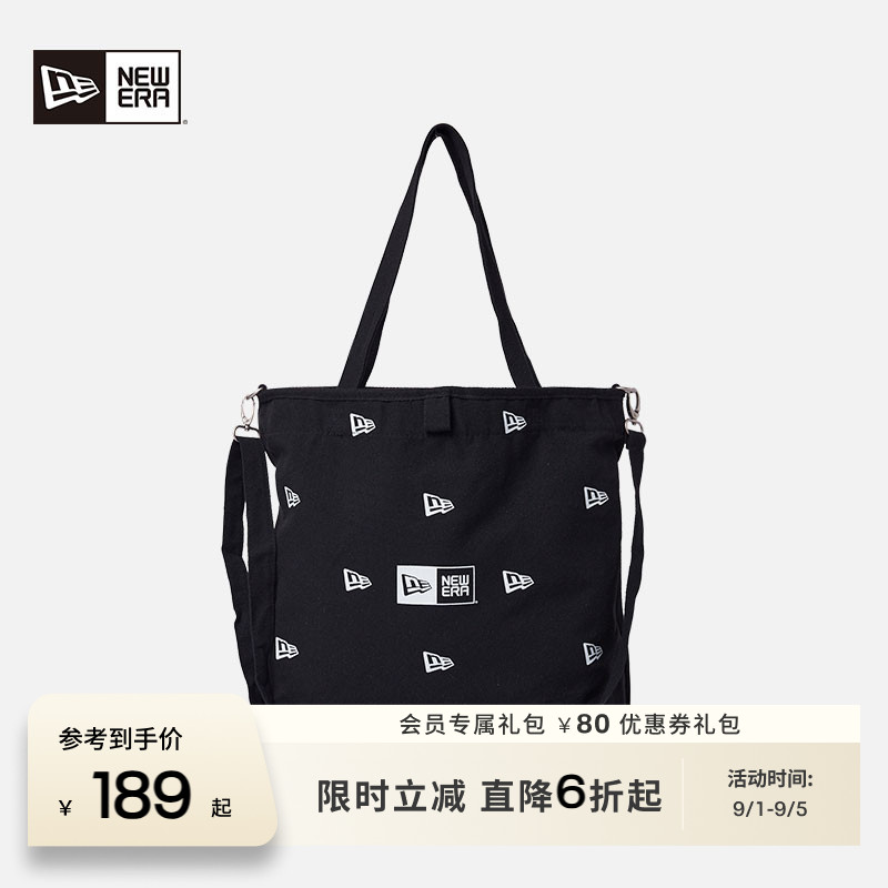 NEW ERA纽亦华春夏重磅帆布袋男女情侣百搭手提包休闲时尚潮流