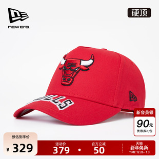 NBA公牛队刺绣红色棒球帽运动高顶940 新款 New Era纽亦华2025秋季