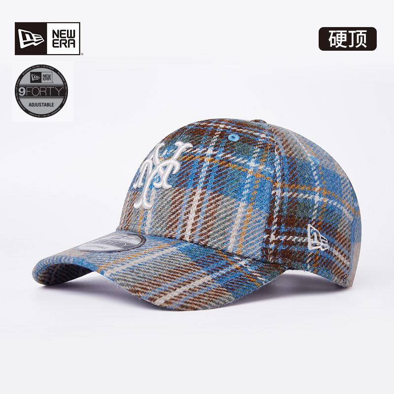 NewEra纽亦华羊毛格纹棒球帽