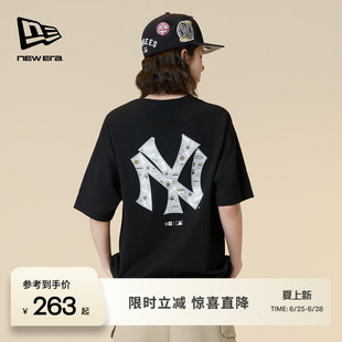 New Era纽亦华2026春季新款MLB萌宠印花短袖T恤运动上衣男女