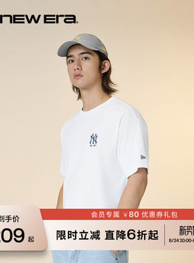 NEW ERA纽亦华缤纷夏日系列短袖T恤宽松运动时尚男女同款