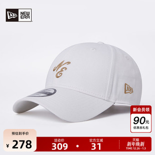硬顶手写体logo刺绣棒球帽弯檐男女940遮阳 新款 New Era纽亦华秋季