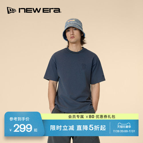 NEW ERA纽亦华26新品MLB缤纷夏日系列宽松运动100%棉短袖T恤NE
