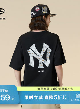 New Era纽亦华2026春季新款MLB萌宠印花短袖T恤运动上衣男女