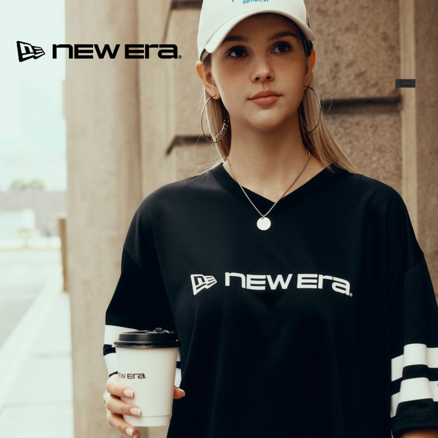 NEW ERA纽亦华26新品球迷系列运动青春百搭短款球衣短袖T恤女士NE图片