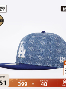 New Era纽亦华秋季重磅新款MLB全封满印硬顶棒球帽平檐街头潮5950