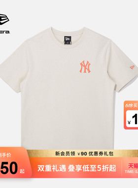 New Era纽亦华春夏MLB短袖T恤NY刺绣圆领上衣男女潮流