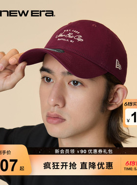 New Era纽亦华秋季重磅棒球帽复古字母logo男女软顶刺绣潮流NE940