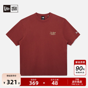 宽松复古短袖 New 美式 新款 T恤男女情侣圆领刺绣 Era纽亦华2025秋季